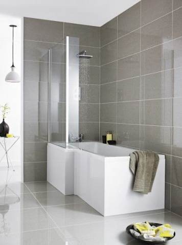 White Gloss 1700mm Square Shower Bath Front Panel